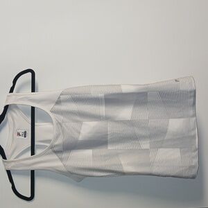 Fila white racerback tennis workout tank nwot size Large with chest support